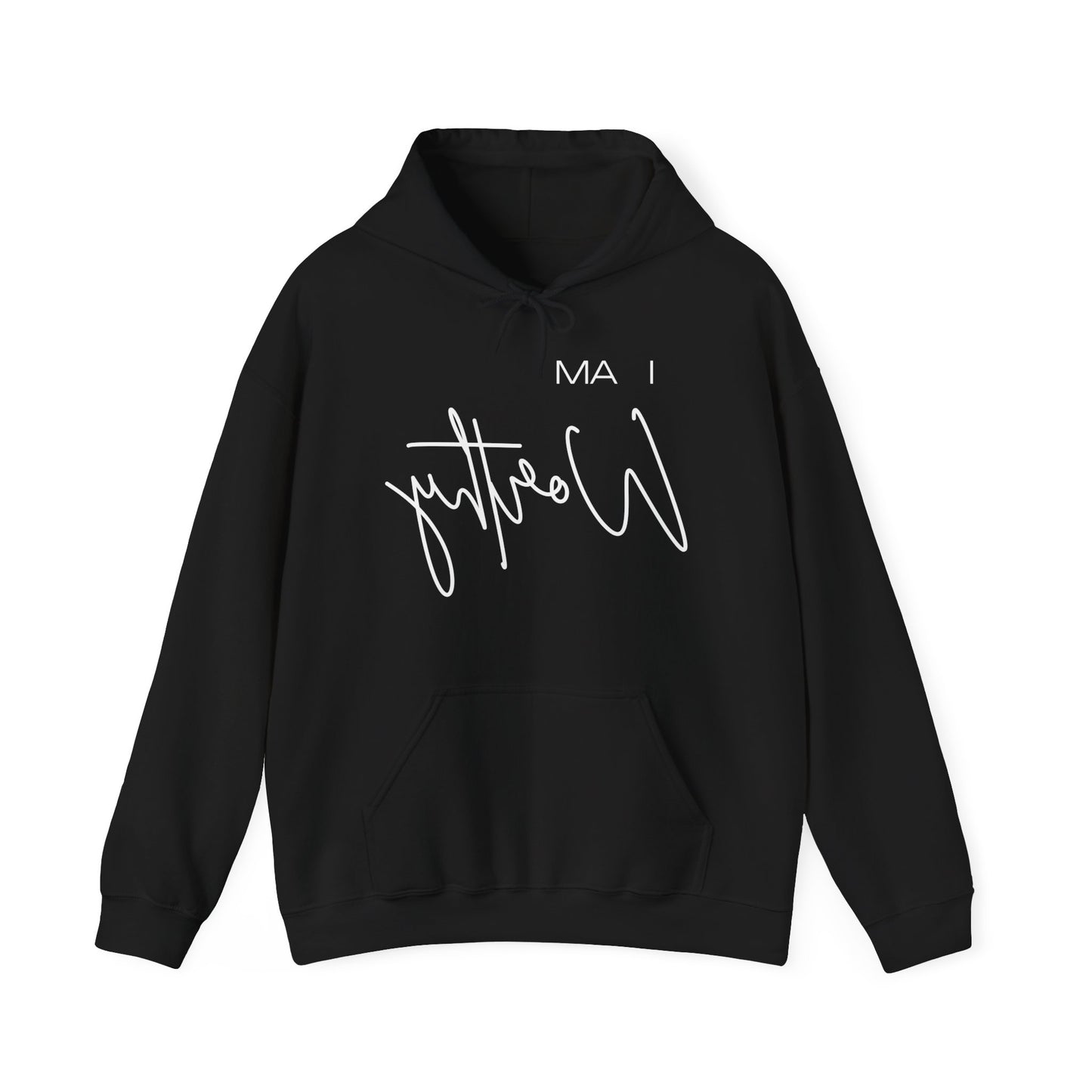 "I AM WORTHY" Self-Affirmation Reverse Print Unisex Designer Hoodie